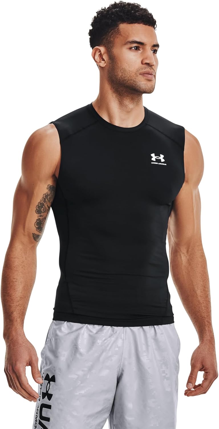 Under Armour Men's UA HG Armour Comp SL Breathable Tank Top, Comfortable Functional Shirt