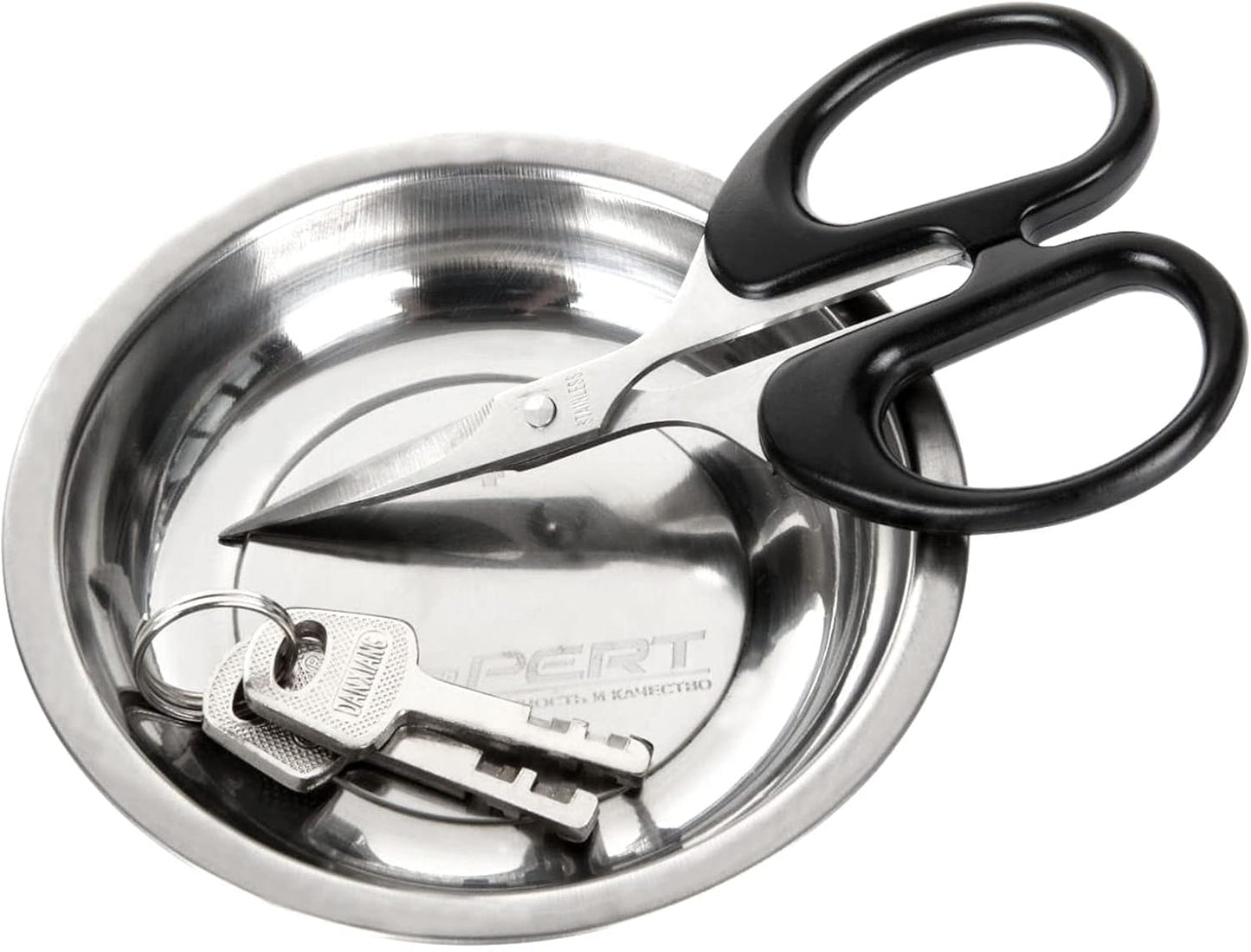 AKOLAFE 5-Pack 4.3-Inch Stainless Steel Magnetic Parts Tray