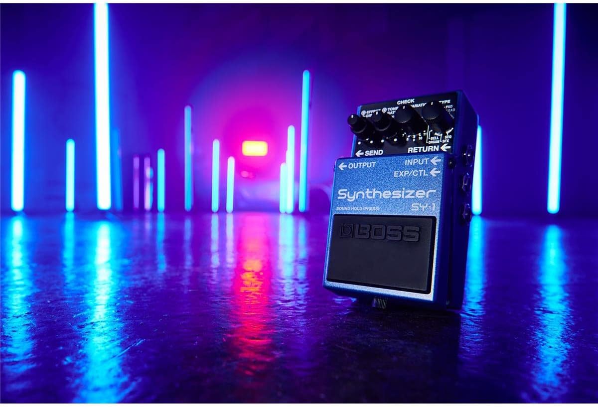 Boss SY-1 Guitar Bass Synthesizer Pedal with 121 Polyphonic Sounds