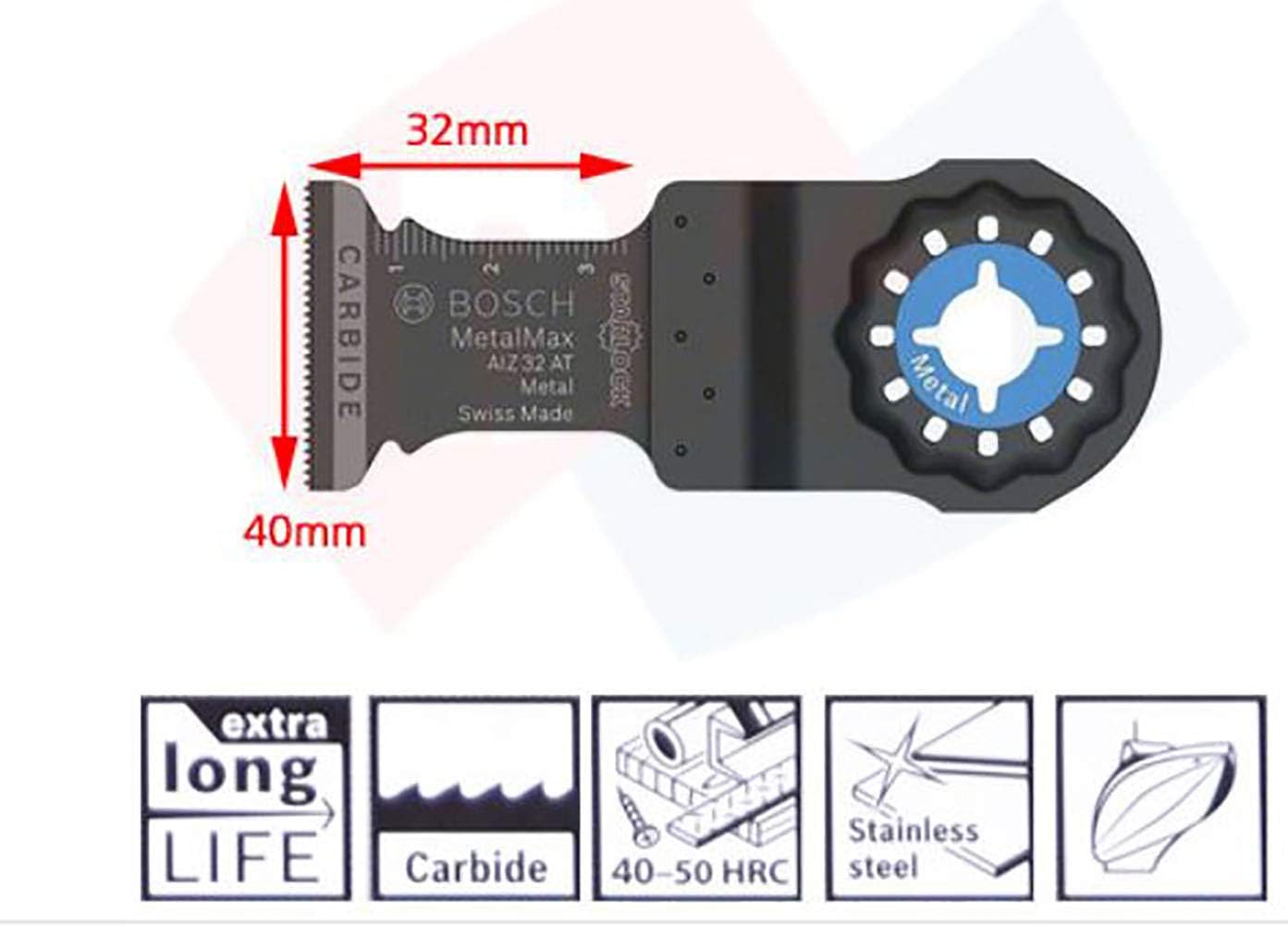 Bosch 5-Piece Starlock Tungsten Carbide Blade Set