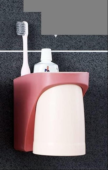 EDCWDTYYEC Magnetic Wall-Mounted Toothbrush Holder Red Space-Saving PP Cup - Gomix Brands Outlet