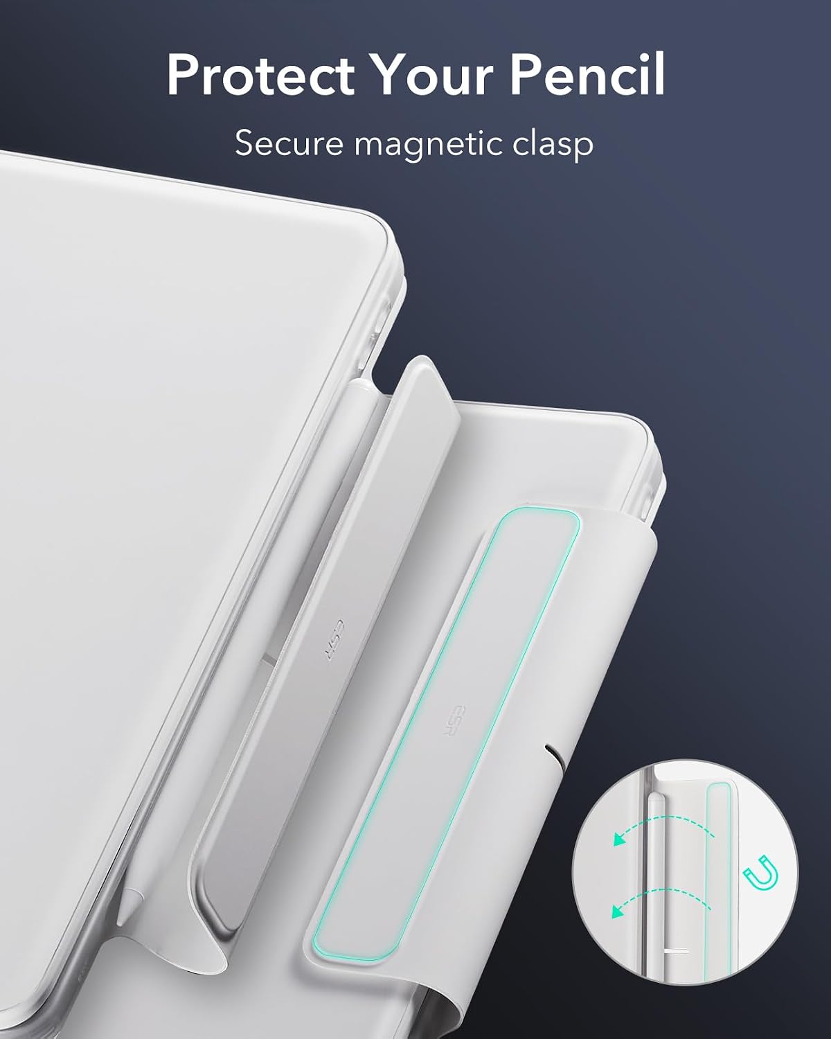 ESR Rebound Magnetic Keyboard Case for iPad Air 11-inch White