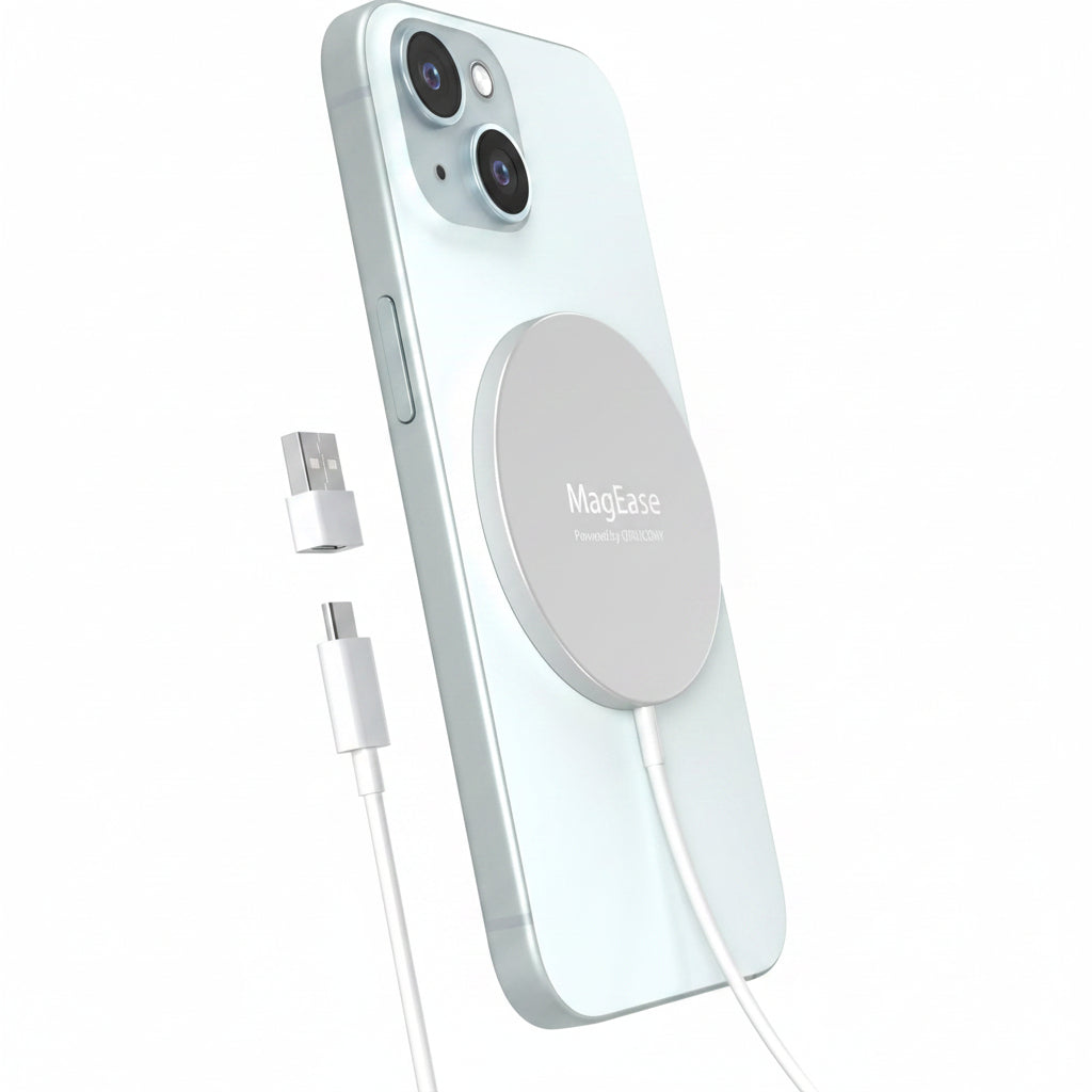 Hoonyer MagEase Magnetic Wireless Charger 15W Mag-Safe Compatible with iPhone 16 15 14 13 12