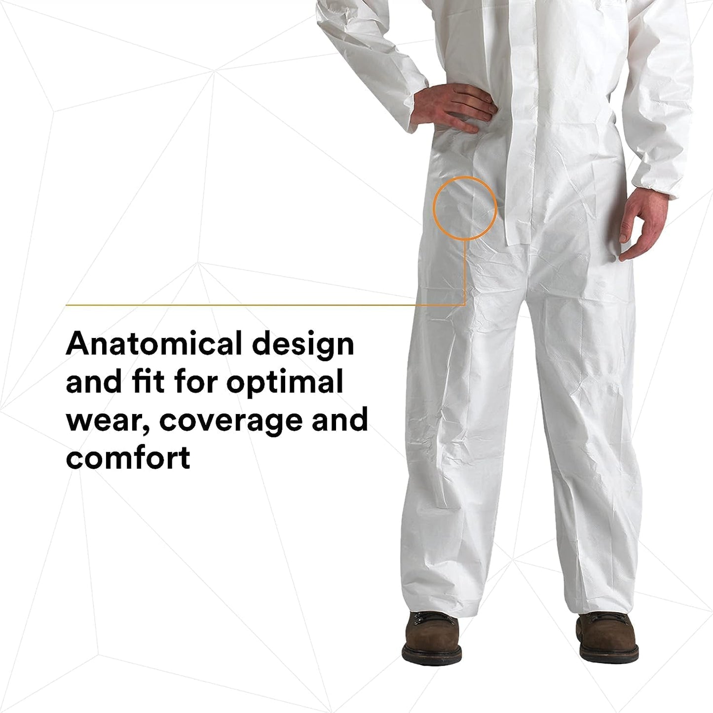 3M Disposable Protective Coverall 4510-XL: White, Type 5/6 Protection, 20-Pack