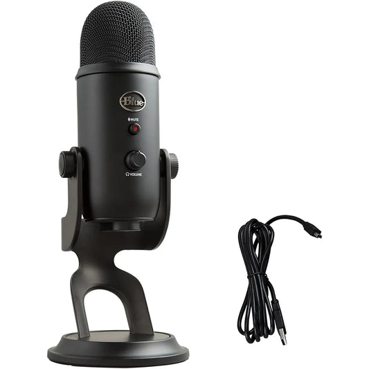 Blue Yeti Blackout USB Microphone: Studio Quality Recording and Streaming - Gomix Brands Outlet