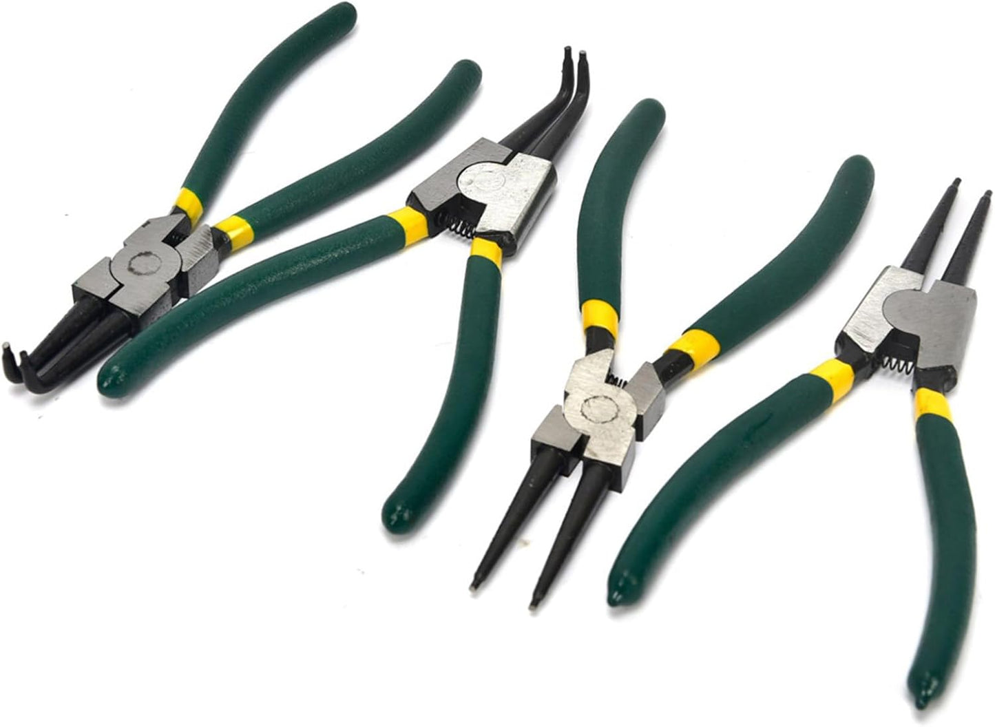 Dual‑Purpose Lock Ring Pliers 17.8 cm Carbon Steel with Non‑Slip Grip