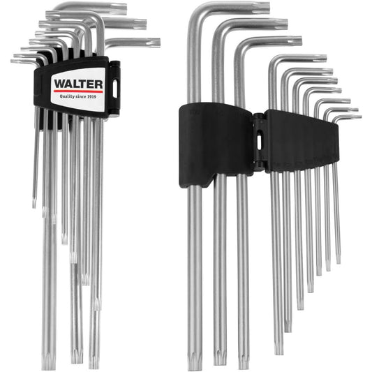 WALTER 11-Piece Torx Hex Key Set with Ergonomic Handle