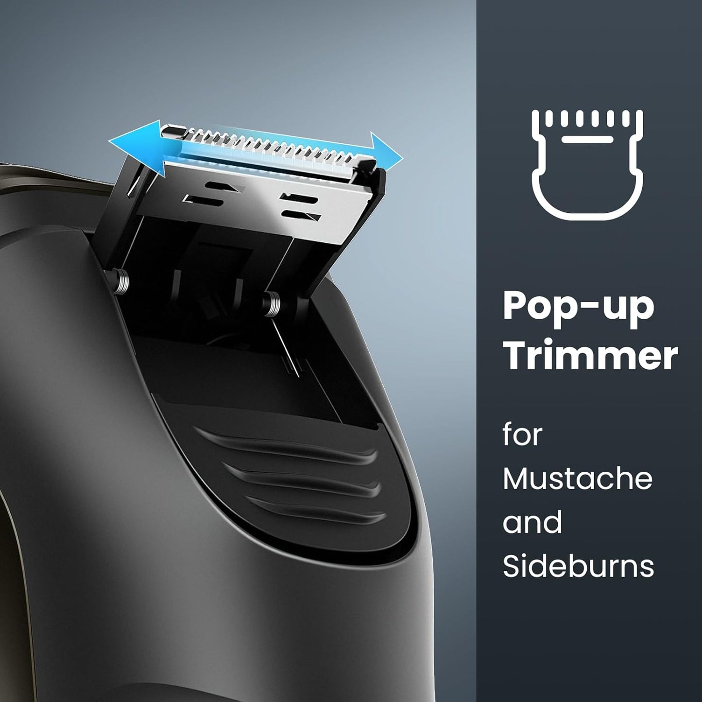 Kayeeno 65,000 RPM Cordless Wet/Dry Electric Razor with Pop‑up Trimmer