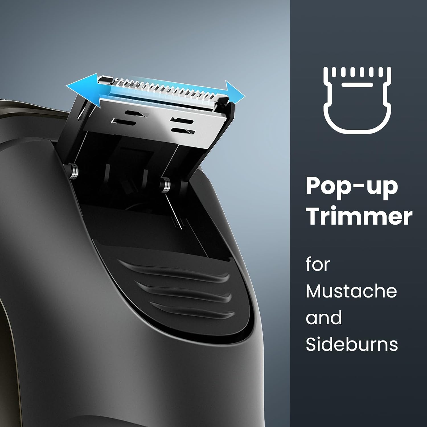 Kayeeno 65,000 RPM Cordless Wet/Dry Electric Razor with Pop‑up Trimmer