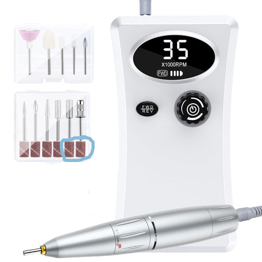 Cadrim Portable Nail Drill Cordless Rechargeable Electric Nail File Set
