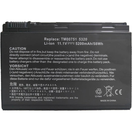 GRAPE32 11.1V 5200mAh Laptop Battery Replacement for Acer TravelMate Extensa - Gomix Brands Outlet