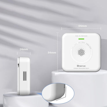 HEIMAN WS-725ES Wi-Fi Carbon Monoxide Detector 10-Year Service Life EN50291 Smart CO Alarm with Tuya & SmartLife App Portable