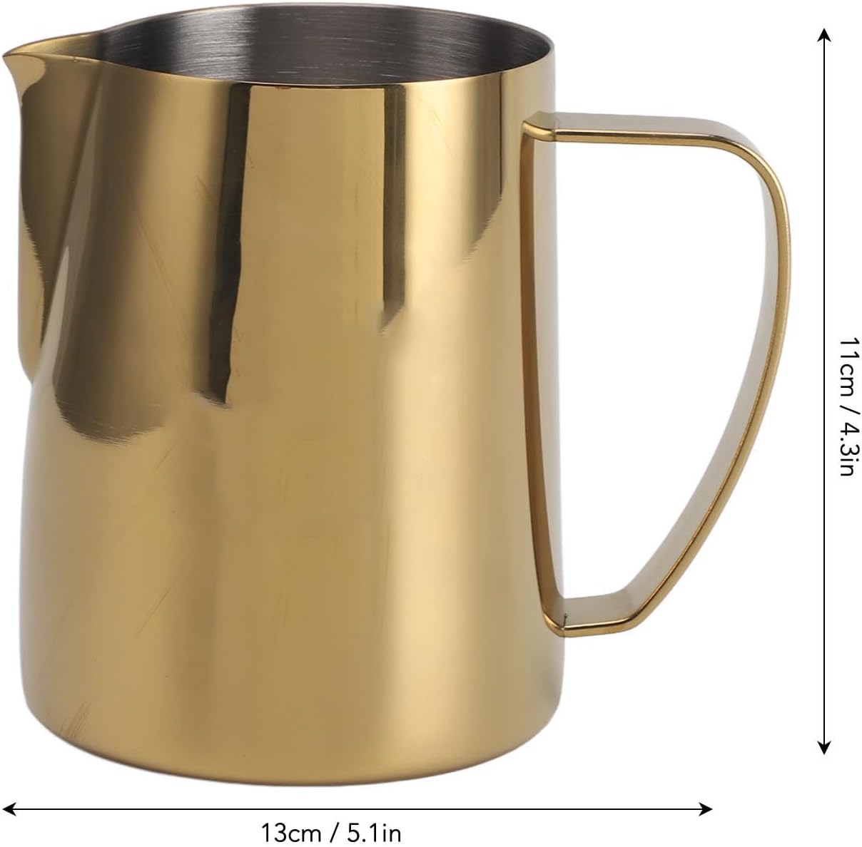 Coffee Milk Cup Easy Control Multipurpose Frothing Pitcher Golden 600ml