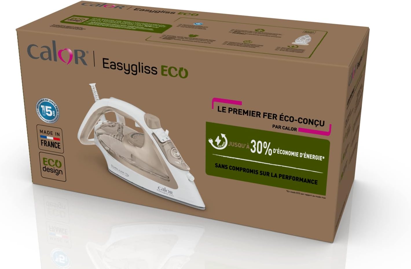 Calor Easygliss Eco Steam Iron 2800W Durable Durilium Soleplate