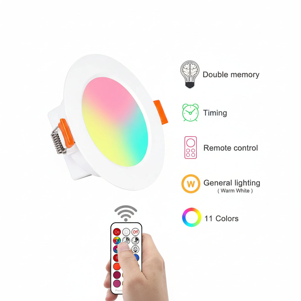 ChangM RGB LED Recessed Spotlight 6x8W Warm White Rotatable - Gomix Brands Outlet