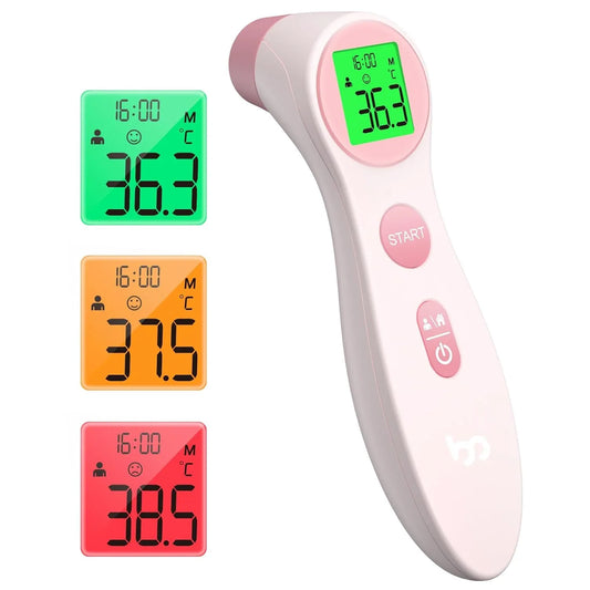 Femometer Pink Infrared Forehead Thermometer with 3-Color Fever Alarm - Gomix Brands Outlet