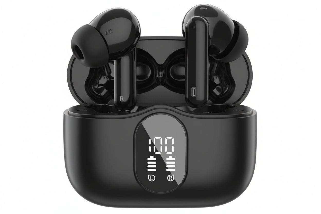 Btootos A90 Pro Wireless Earbuds, LED Display, IP7 Waterproof