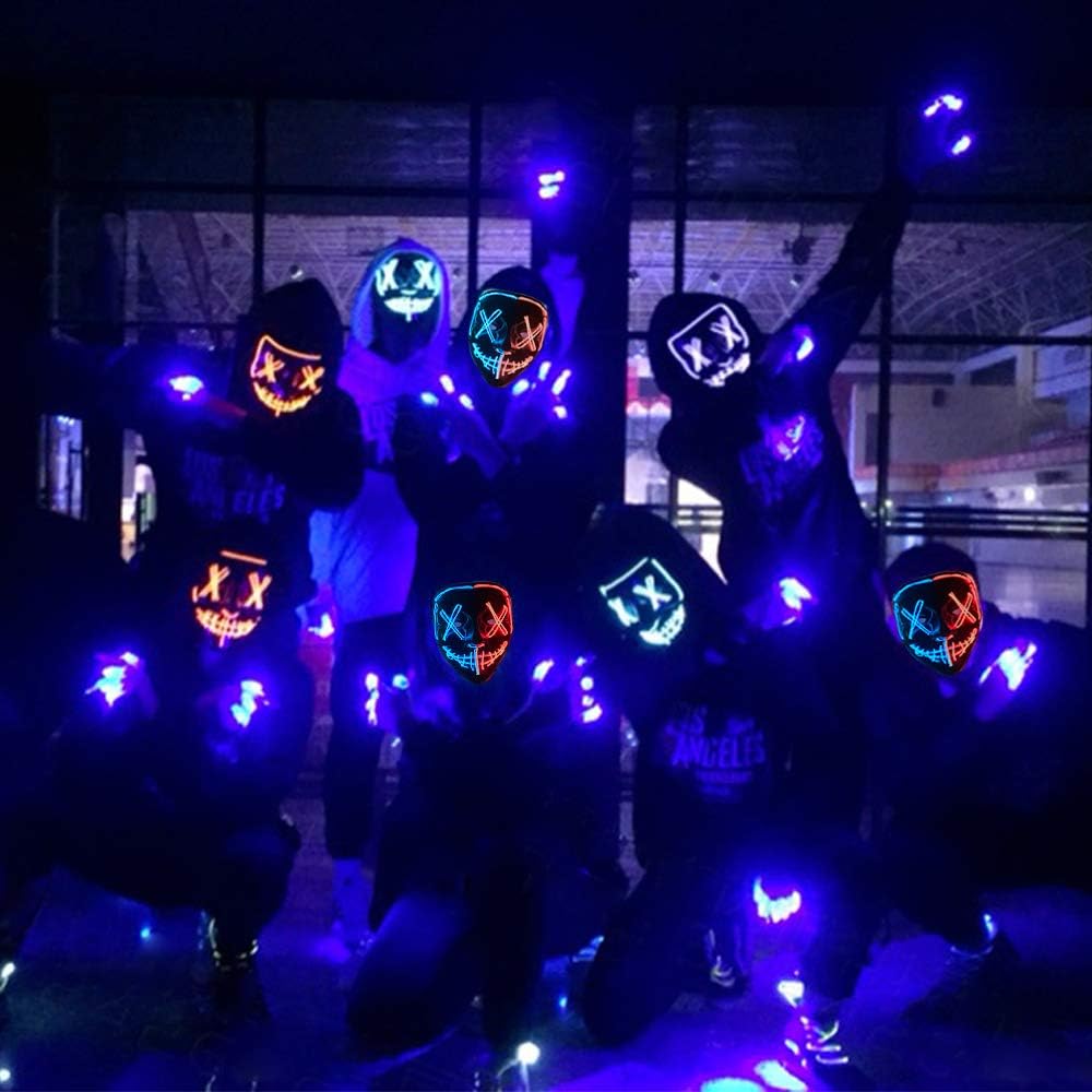 DWTECH LED Purge Halloween Mask with Bright Light Effects
