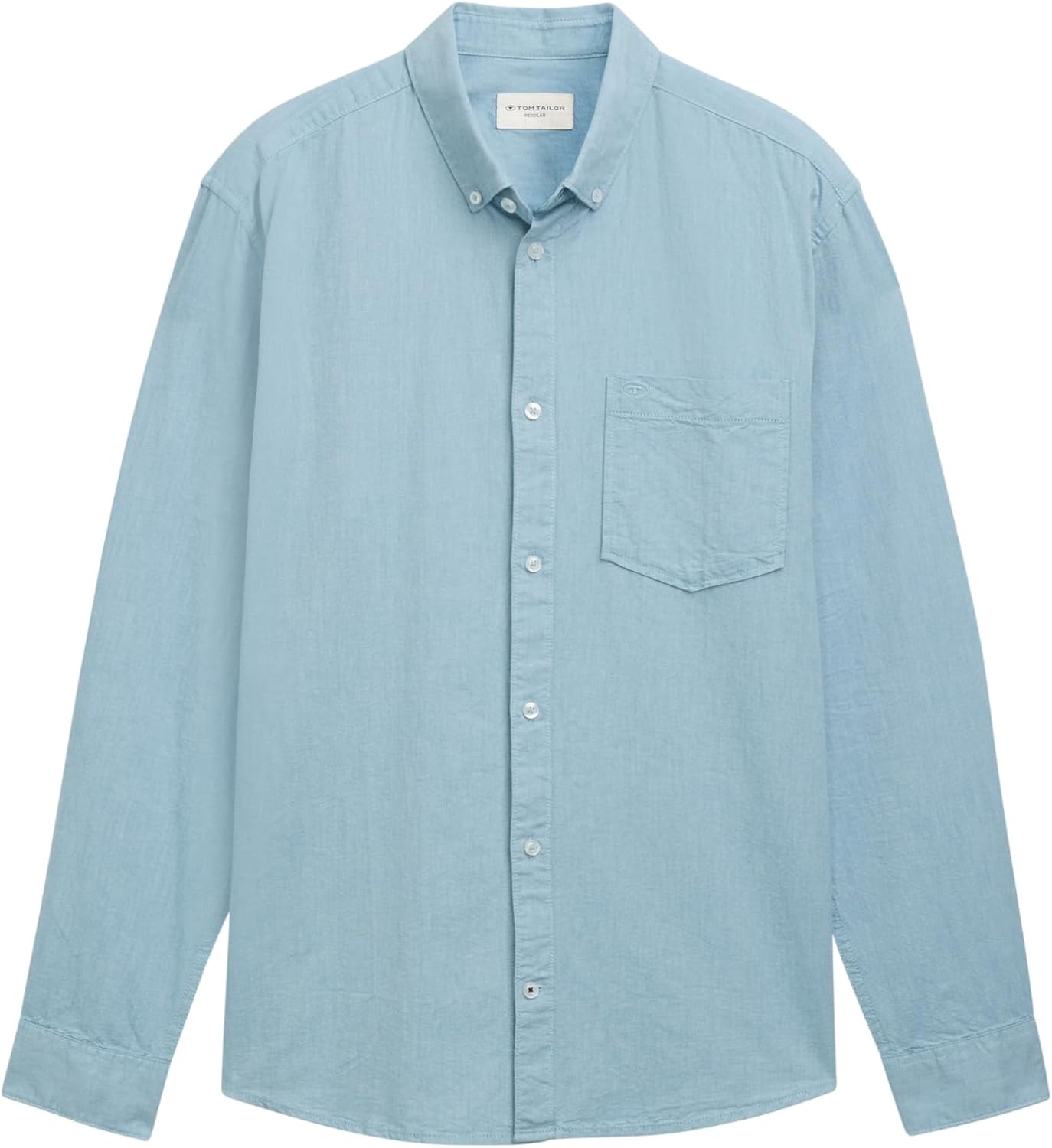 Tom Tailor Men's Regular Fit Shirt with Logo Embroidery
