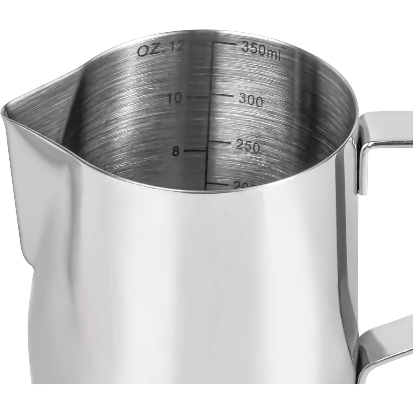12oz Stainless Steel Milk Frothing Pitcher with Measurement Scale
