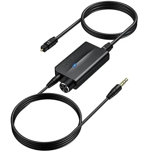 AUTOUTLET 192kHz High-Resolution Optical to 3.5mm DAC with Volume Control - Gomix Brands Outlet