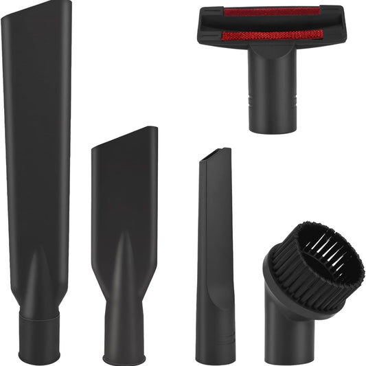 Wiseten 35mm Universal Vacuum Nozzle Brush Set, 5‑Piece Black