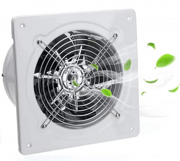 Nalle 8-Inch Exhaust Fan 500 CFM White Wall-Mount Ventilator