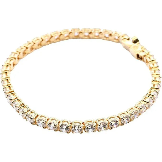 Sparkling Tennis Bracelet with Clear Round Cut Swarovski Crystals - Gomix Brands Outlet