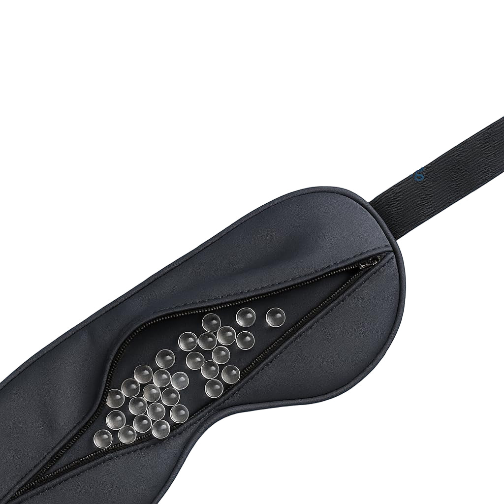 CURA Weighted Bamboo Sleep Eye Mask with Adjustable Strap