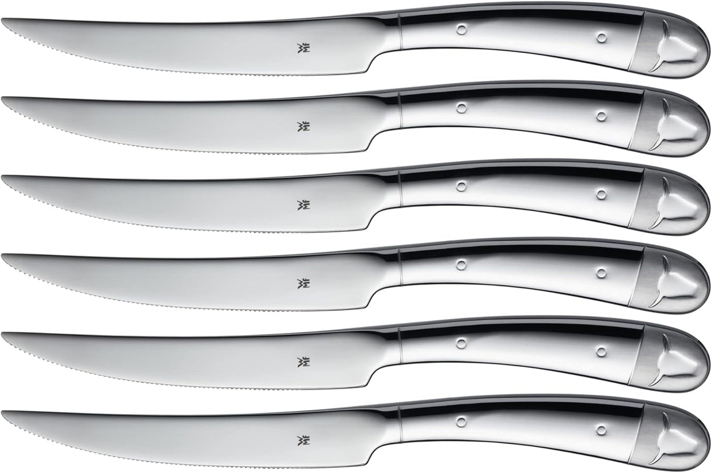 WMF Premium 6‑Piece Steak Knife Set – Serrated Stainless Steel Cutlery