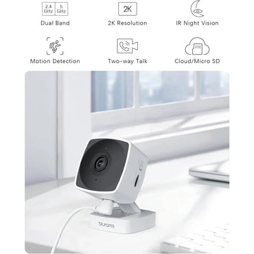 Blurams 2K Indoor Security Camera with Dual‑Band Wi‑Fi - Gomix Brands Outlet