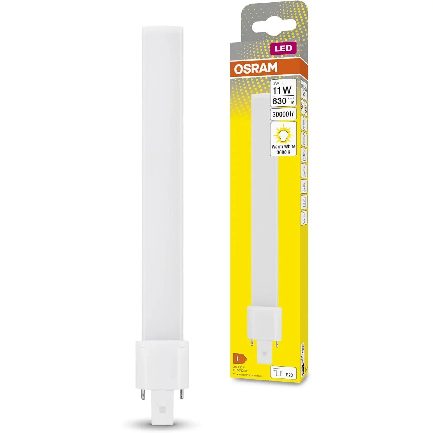 OSRAM Dulux S11 LED Light Bulb G23 6W Warm White 630lm - Gomix Brands Outlet