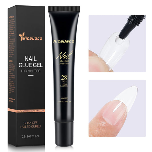 Nicedeco 22ml Gel Nail Glue – Vegan, Long-Lasting, LED