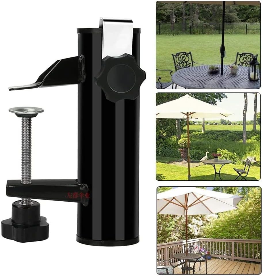 Balcony Umbrella Holder Clamp for Rectangular Railings and Tables