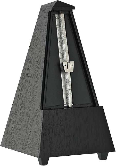 Wittner Taktell Pyramid Metronome – Solid Wood Matte Black