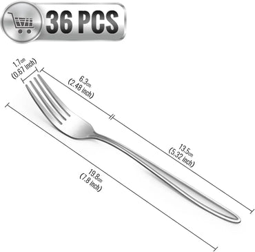 Gymdin 36‑Piece Stainless Steel Dinner Fork Set - Gomix Brands Outlet