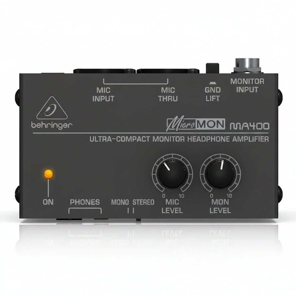 Behringer MICROMON MA400 Compact Monitor Headphone Amplifier Silver