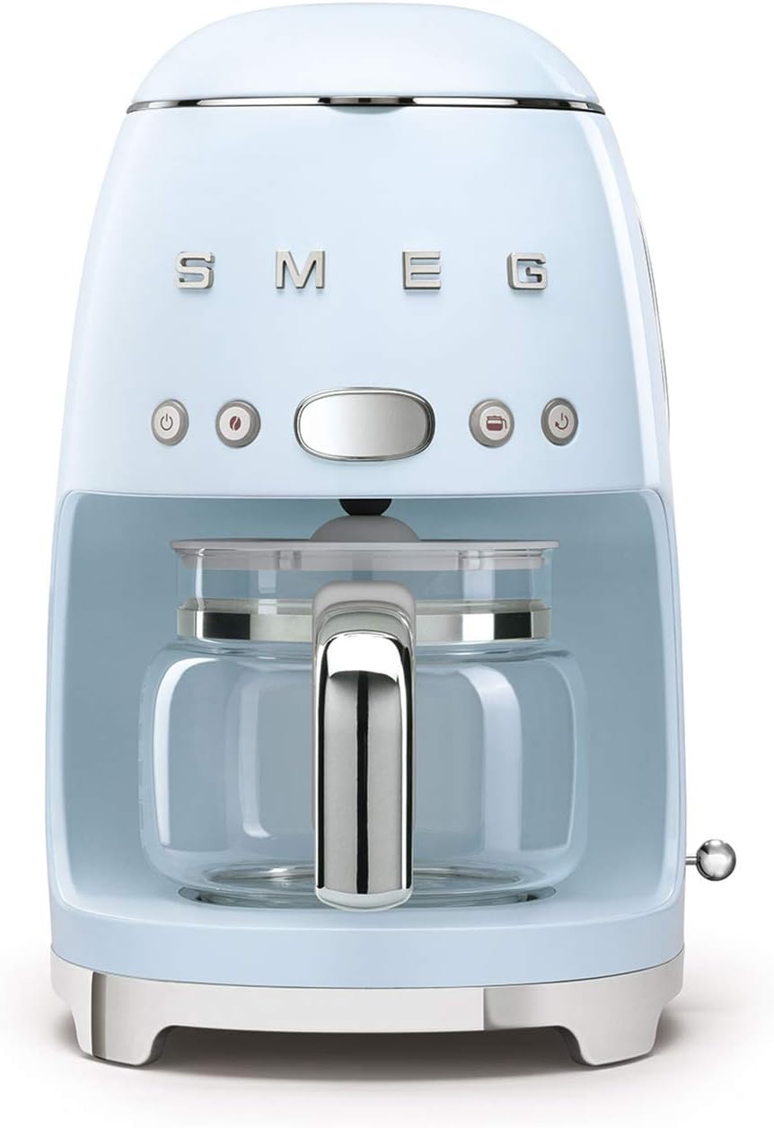 Smeg DCF02 Pastel Blue Filter Coffee Machine with Aroma and Auto-Start
