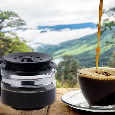 Fackelmann Universal Glass Coffee Pot Carafe, Adjustable Lid for 9-12 Cups