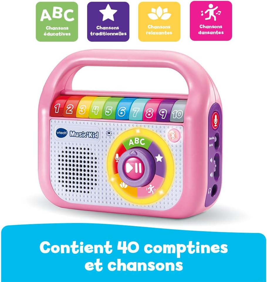 VTech Music'Kid Rose Bluetooth Musical Player for Kids