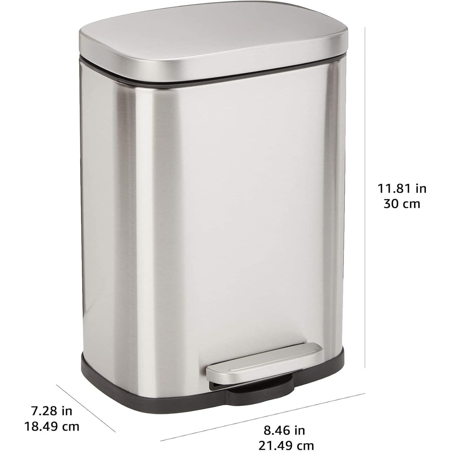Amazon Basics 5L Soft-Close Kitchen Waste Bin with Pedal