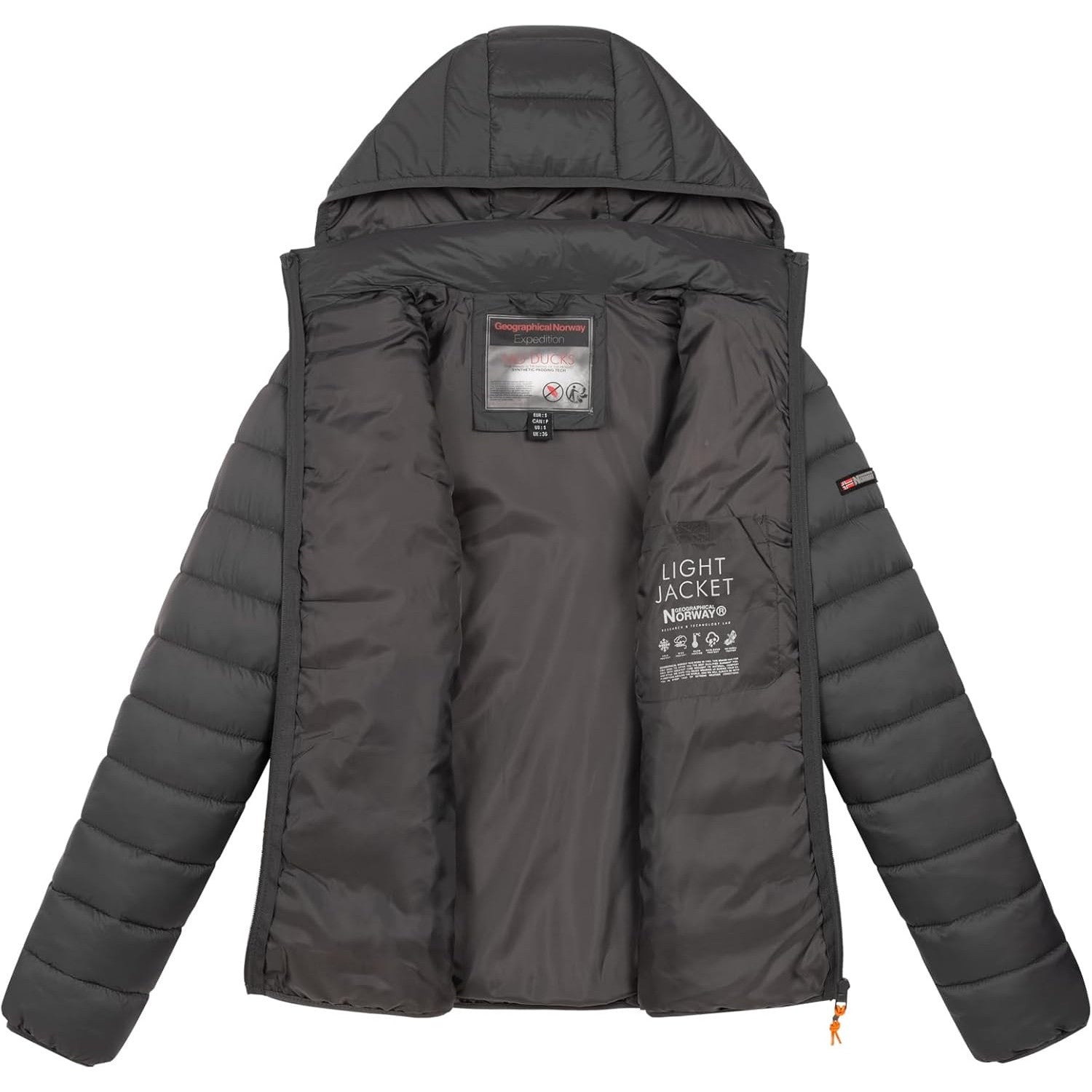 Geographical Norway Men's Insulated Hooded Winter Stepped Jacket