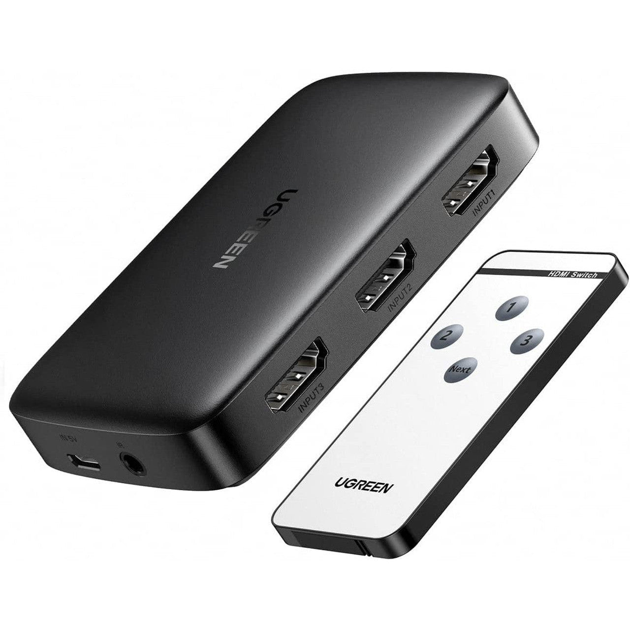 UGREEN 4K UHD HDMI Switcher Splitter: 3-in-1 Output Hub with Remote Control