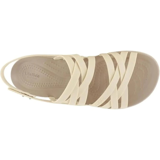 Crocs Women's Brooklyn Low Strappy Wedge Sandals LiteRide Comfort - Gomix Brands Outlet