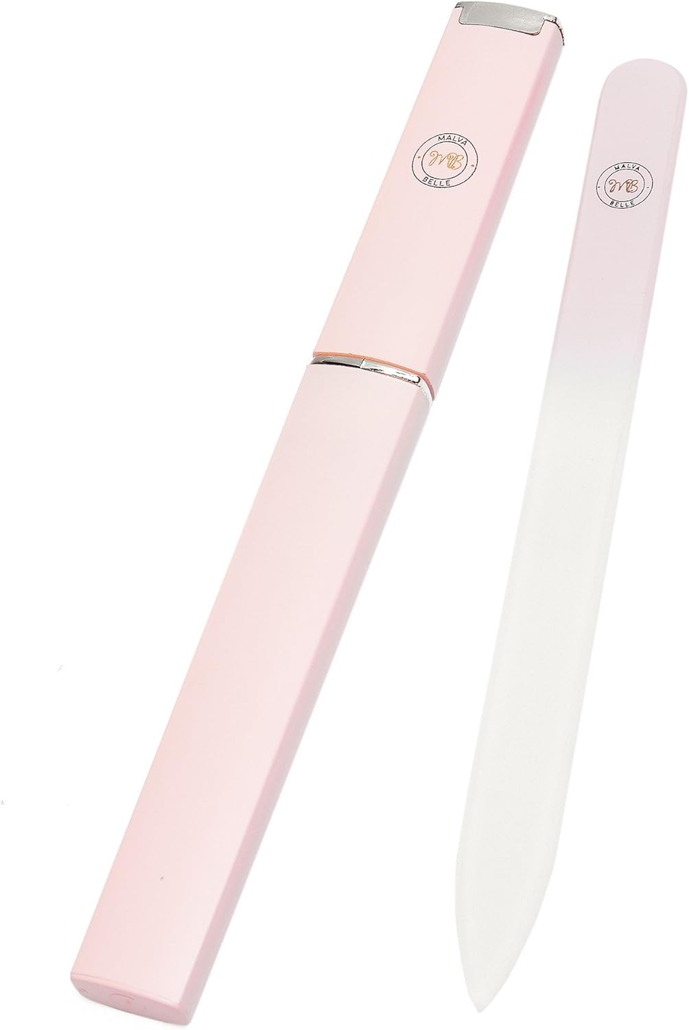 Malva Belle Pink Crystal Glass Nail File with Dual‑Side 3mm