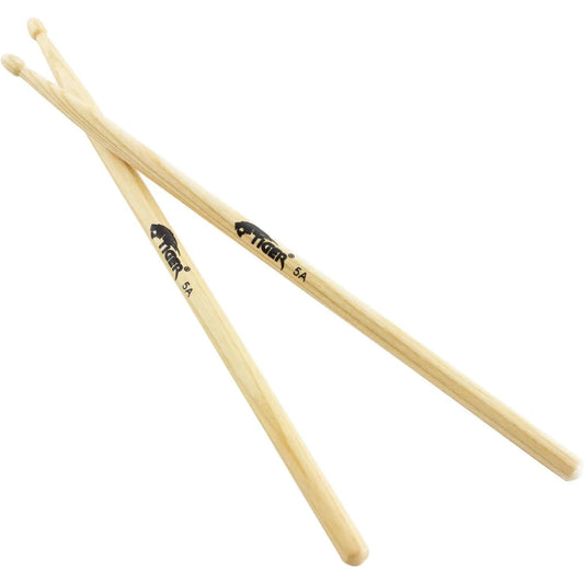 Tiger TDA77-5A Hickory Wood Tip Drumsticks - Pair for Acoustic Drums - Gomix Brands Outlet