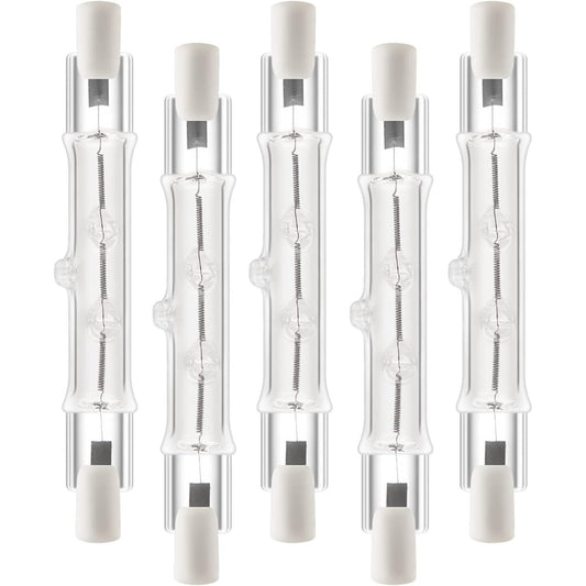 Jaenmsa 5-Pack R7S 78mm 150W Halogen Bulb Dimmable Warm White