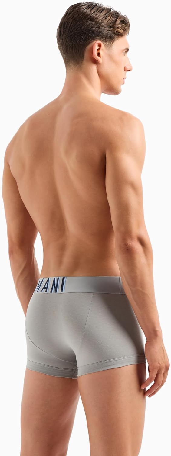 Emporio Armani Men's Stretch Cotton Megalogo Trunk