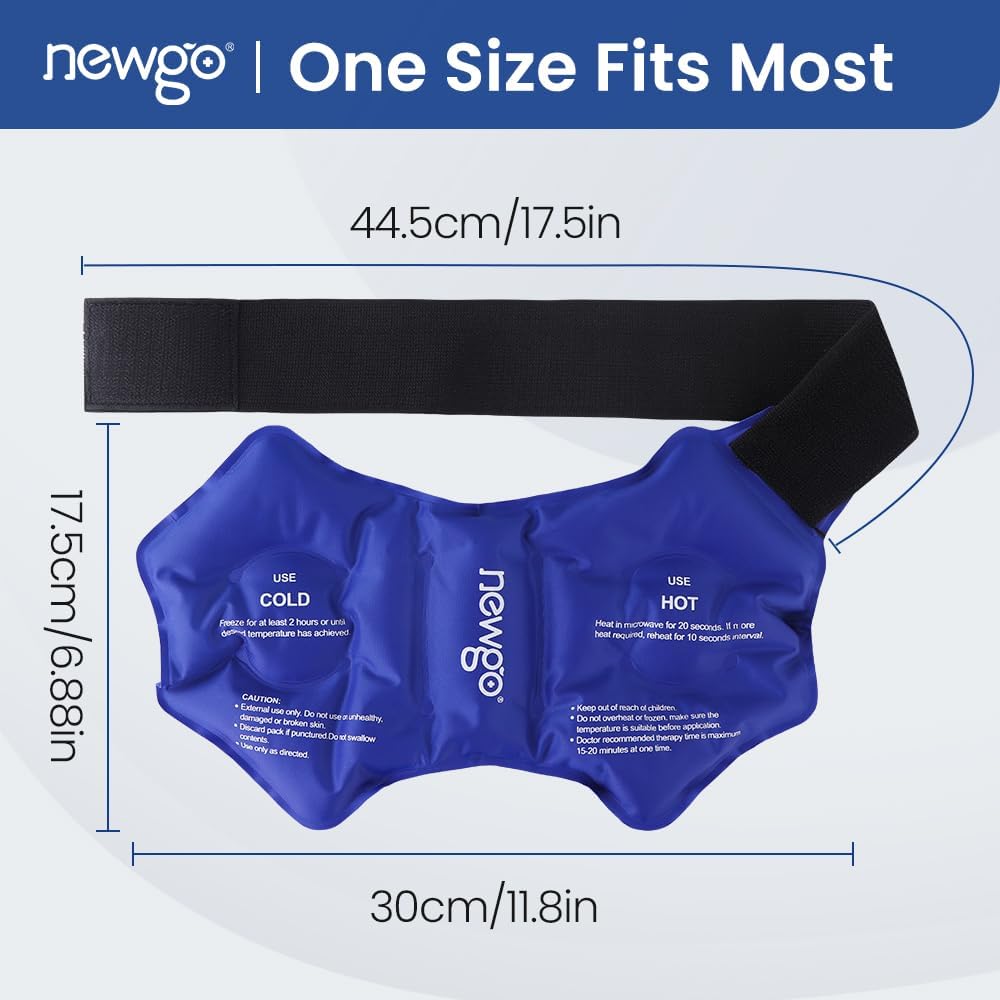 NEWGO Reusable Ankle Ice Pack Wrap for Pain Relief & Injury Recovery