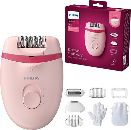 Philips Satinelle Essential Corded Epilator with 5 Attachments BRE285/00 - Gomix Brands Outlet
